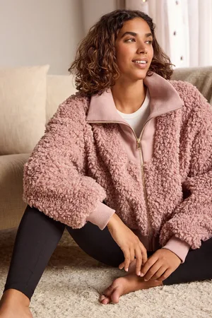 Bath & Body Works Womens Borg Zip Up Jacket