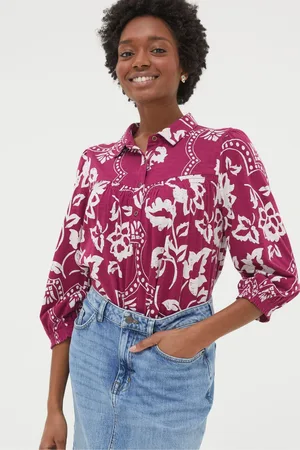 Fat Face Womens FatFace Sadie Wallpaper Shirt