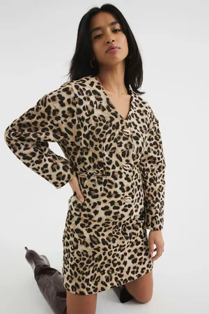River Island Womens Petite Leopard Print Sculpt Jacket