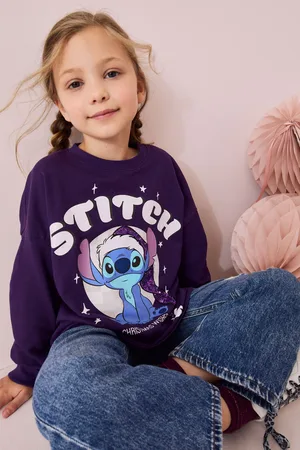 Disney Girls Lilo & Stitch Christmas License 100% Cotton Sweatshirt (3-16yrs)