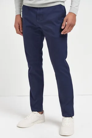 Next Mens French Navy Slim Fit Stretch Chinos Trousers