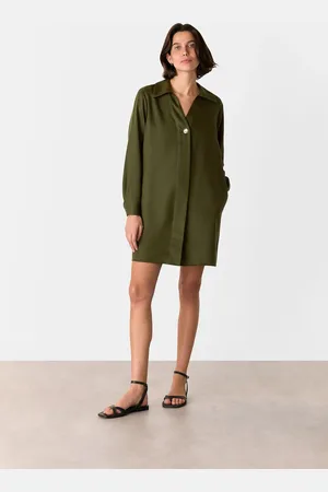 Whistles Collared Button Short Dress AU 10