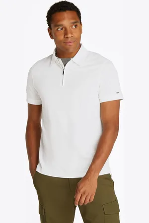 Tommy Hilfiger Performance Zip Short Sleeve 100% Cotton Polo Shirt L