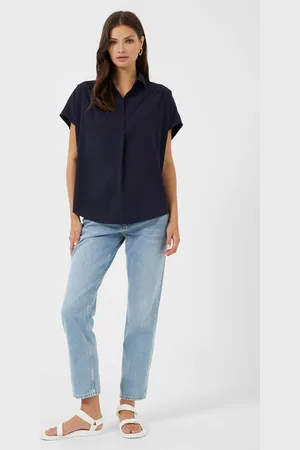 French Connection Womens Crepe Light Sleeveless Popover Shirt