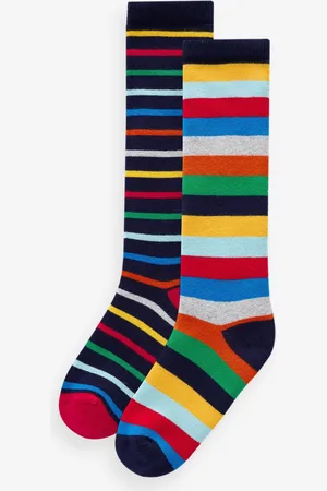 Next Boys Bright Stripe Welly Socks 2 Pack