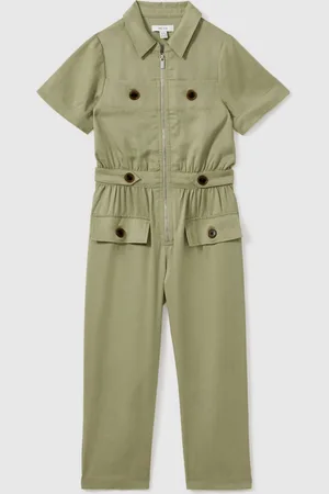 Reiss Girls Khaki Olivia 13-14 yrs Utility Style Jumpsuit
