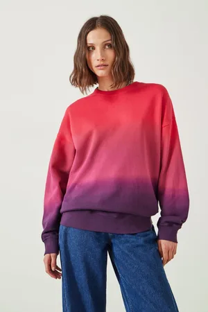 Hush Puppies Womens Oversized Ombre Quaden 100% Cottton Sweatshirt