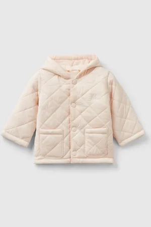 Benetton Girls Girls 100% Cotton Quilted Coat