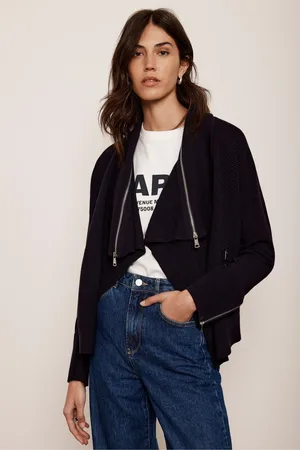 mint&berry Womens Waterfall Zip Cardigan