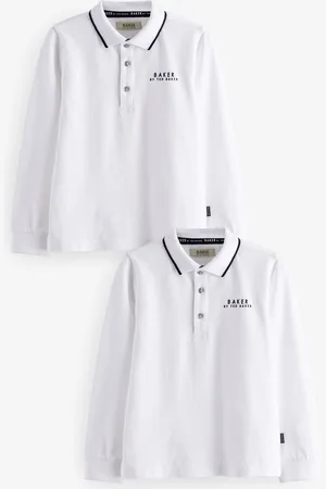Ted Baker Boys Long Sleeve Polo Shirts 2 Pack