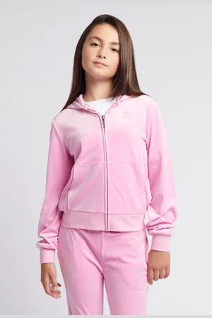 Juicy Couture Girls /Rust Diamanté Zip Through Hoodie