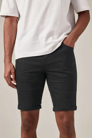 Next Mens Skinny Fit Stretch Denim Shorts