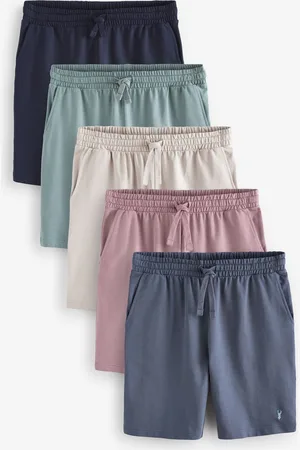 Next Mens /Blue/Pink Regular Fit Lightweight Shorts 5 Pack