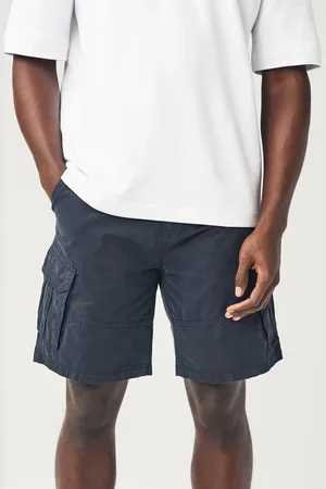 Next Mens Navy 100% Cotton Cargo Shorts