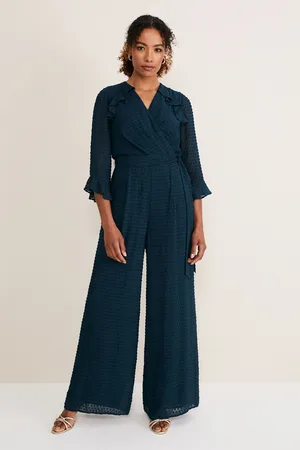 Phase Eight Womens Hattie Wrap Wide Leg Jumpsuit