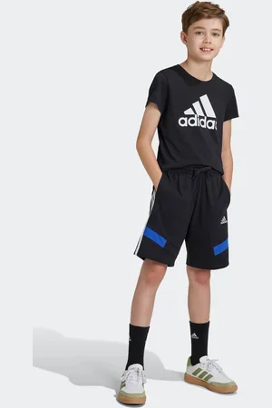 adidas Boys Kids 100% Cotton Colorblock Shorts
