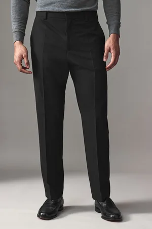 HUGO BOSS Mens Wool Blend Stretch Poplin Trousers