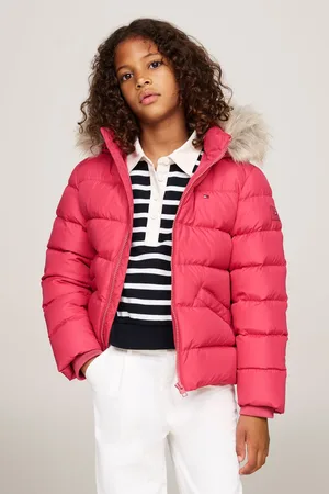 Tommy Hilfiger Girls Girls Essential Down Faux Fur Hood Jacket