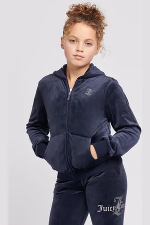 Juicy Couture Girls Light Diamanté Zip Through Hoodie