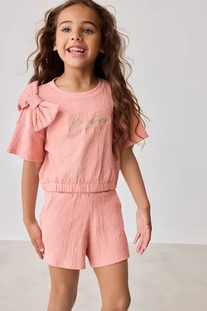 Ted Baker Girls Textured Bow Top and Shorts Set