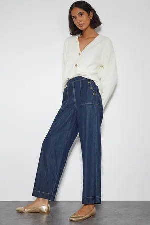 Monsoon Womens Harper Short Length Crop 100% Cotton Jeans
