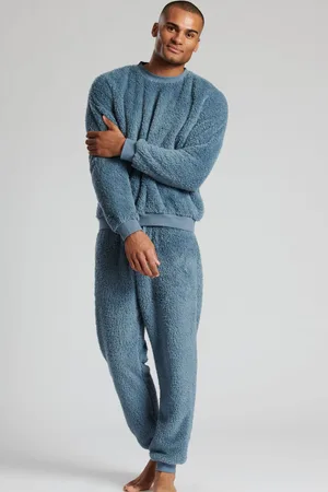 Loungeable Mens Mens Vintage Sherpa Joggers