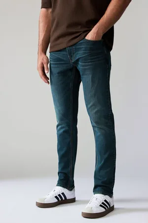 Next Mens Dark Vintage Skinny Fit Comfort Stretch Jeans