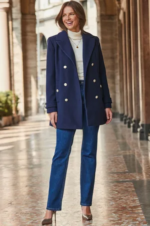 Sosandar Womens Double Breasted Coat