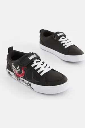 Marvel Boys Venom Touch Fastening Elastic Lace Trainers