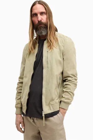 AllSaints Mens AllSaints Kemble Suede Bomber Jacket