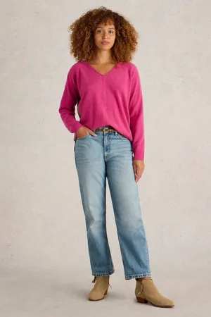 White Stuff Womens Verity V-Neck Cashmere Jumper