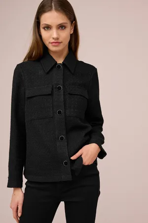 Next Womens Boucle Button Up Shacket