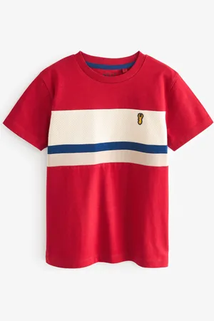 Next Boys Colourblock Short Sleeve 100% Cotton T-Shirt (3-16yrs)
