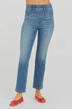 Spanx Womens Indigo Straight Leg Jeans