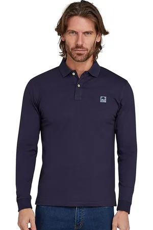 Raging Bull Long Sleeve Classic Jersey Patch 100% Cotton Polo Shirt 4XL