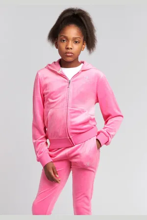 Juicy Couture Girls Light Diamanté Zip Through Hoodie
