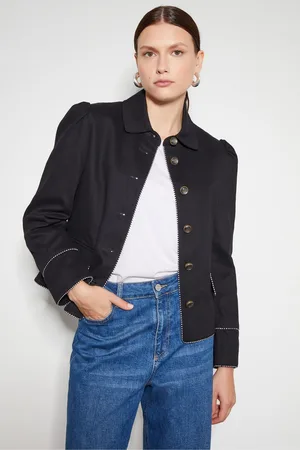 Monsoon Womens Jaz Short Single Breasted 100% Cotton Jacket