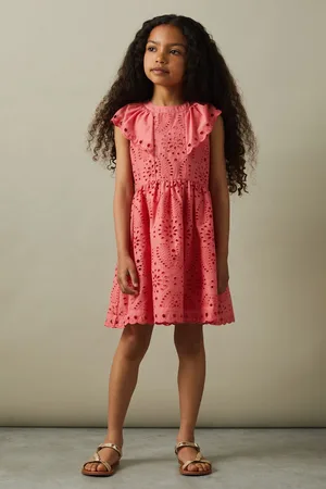 Reiss Girls Lilly 4-9 yrs Cotton Broderie Dress