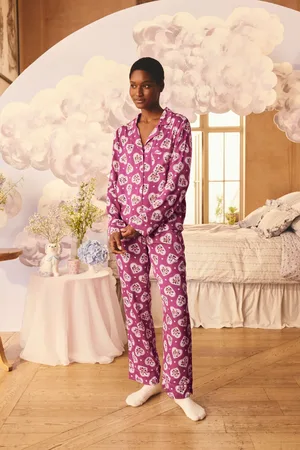 Cath Kidston Pink Hearts Button Up Pyjama Set AU 18 R