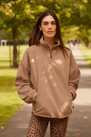 Next Womens Light Pink Quarter Zip Fleece