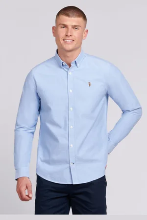 U.S. Polo Assn. U. S. Polo Assn. Mens 100% Cotton Peached Oxford Shirt L