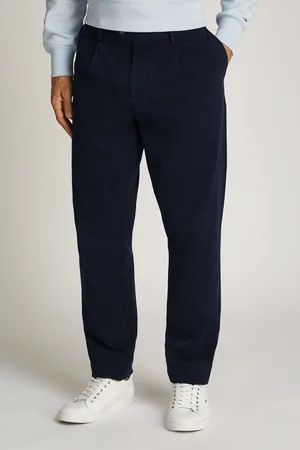 Tommy Hilfiger Blue Harlem Relaxed Stretch Structured Chino Trousers W32 L34