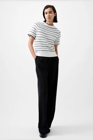 French Connection Womens 100% Cotton Oskie Short Sleeve Jumper