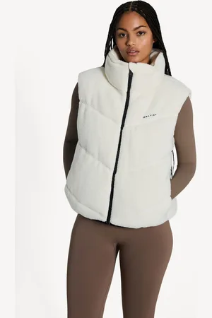P.E Nation P. E Nation White Fortune Sherpa Puffer Gilets XS