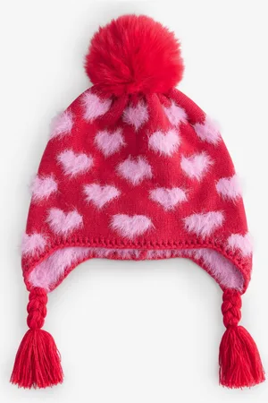 Next Girls /Pink Heart Trapper Hat (3mths-16yrs)