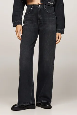 Tommy Hilfiger Womens Loose Fit Blue Betsy Mid Rise Jeans