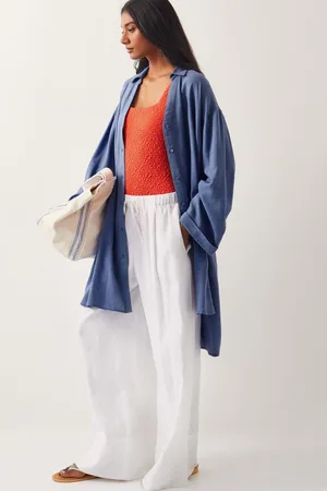 Monsoon Esme Beach Shirt Dress M