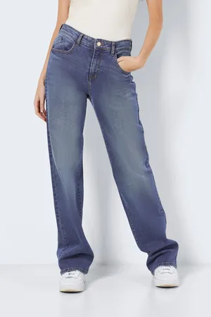 Noisy May Womens High Waisted Wide Leg Jeans