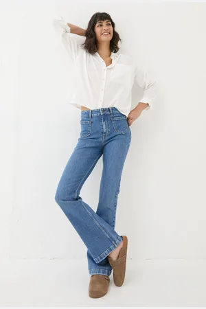 Fat Face Womens FatFace Fly Denim Vintage Flare Jeans