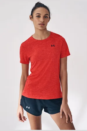 Under Armour Womens Dark Tech Twist Crew Neck T-Shirt